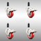 Service Caster 3 Inch 316SS Red Poly Swivel 1 Inch Expanding Stem Caster Set Lock Brake SCC-SS316TTLEX20S314-PPUB-RED-1-4 - alternate 3
